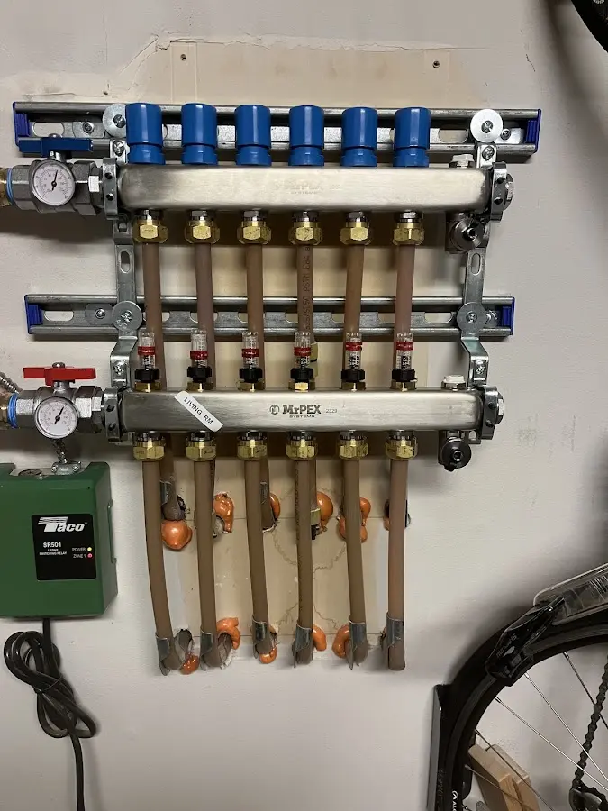 Plumber performing Gas Line Installation at a residential property in Berwyn